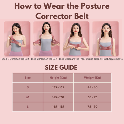 Posture Corrector Belt for Adults – Invisible Back Support for Improved Posture and Stylish Back Alignment